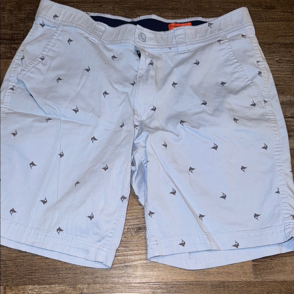 St. John's Bay Light Blue Patterned Men's Shorts